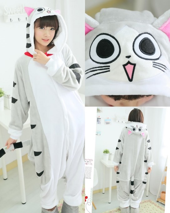 Cheese cat Onesies Pajamas Animal Kigurumi Costume