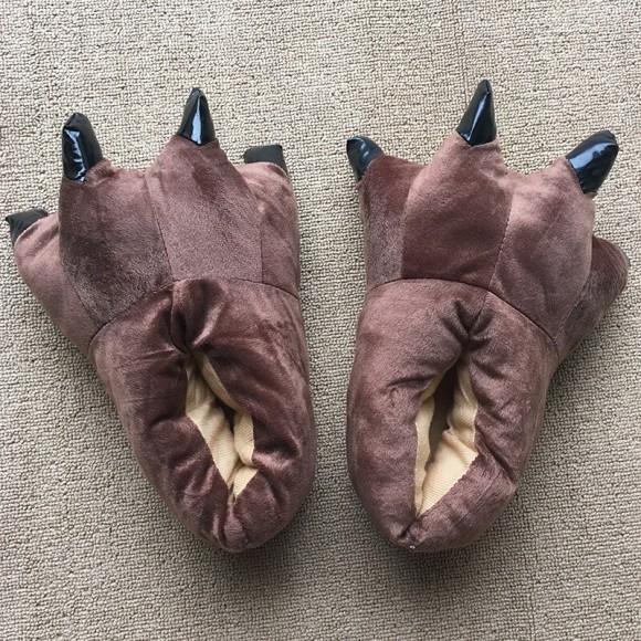 Brown Animal Onesies Kigurumi Plush slippers shoes