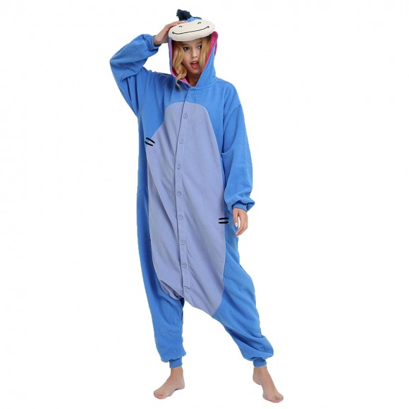 Unisex Blue Eeyore kigurumi onesies animal pajamas