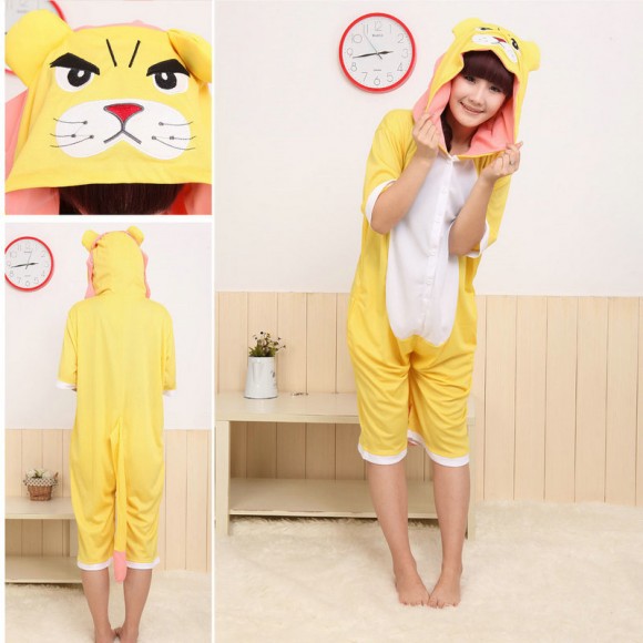 Onesies Lion Pajamas Hoodie Animal Costume Pyjama Short