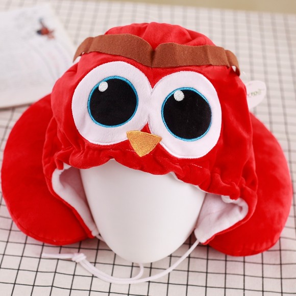 Red Owl Neck Pillow For Women & Men