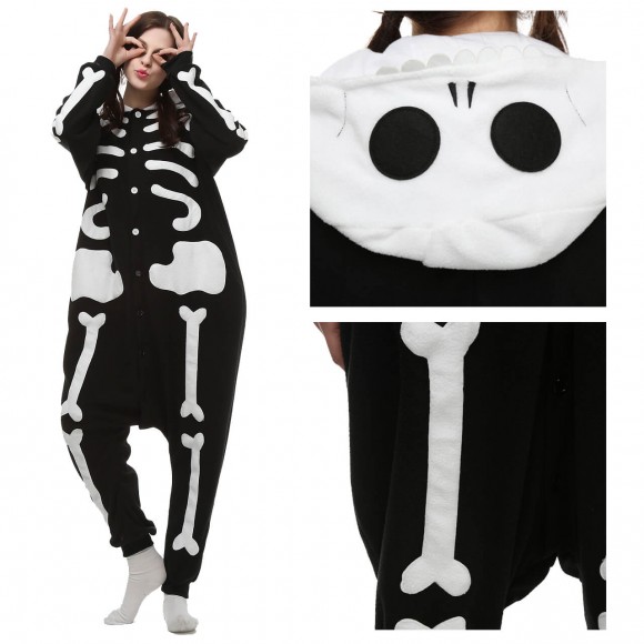 Skeleton Kigurumi Onesie Pajama for Adult