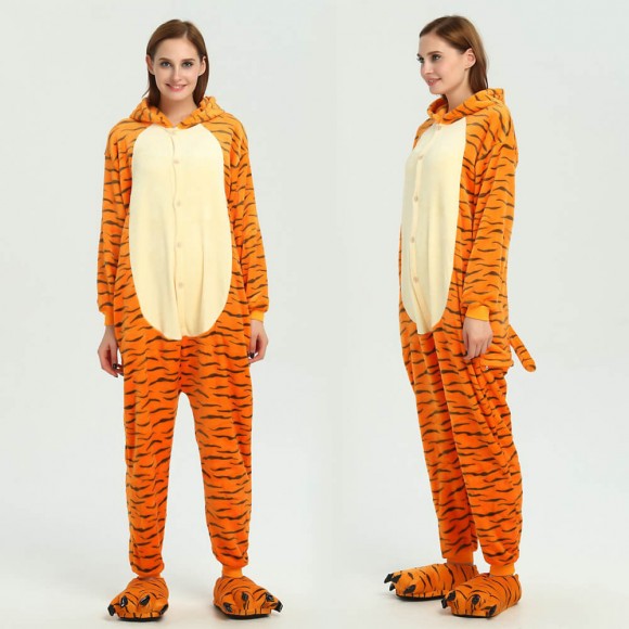 Kigurumi Tigger Onesie Pajamas Animal Onesies for Adult