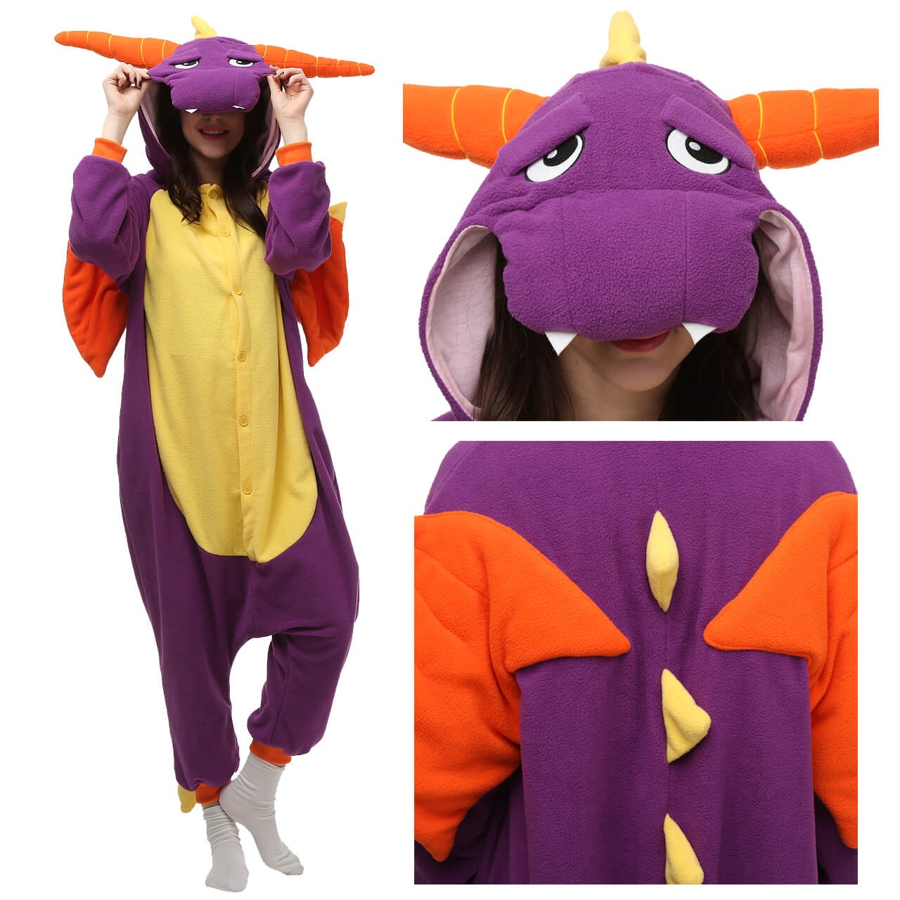 Spyro the Dragon Onesie Pajamas for Adult Animal Onesies. 