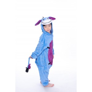 Blue Eeyore animal kigurumi onesie pajamas for kids