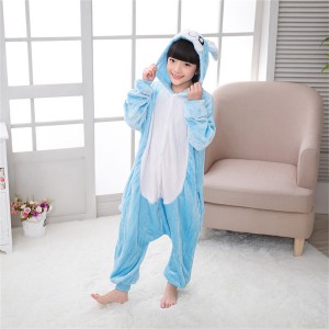 Blue Rabbit onesie pajamas for kids