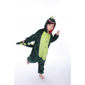 Green Dinosaur animal kigurumi onesie pajamas for kids