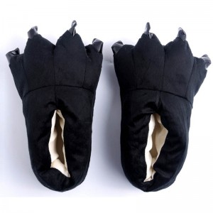 Black Animal Onesies slippers Kigurumi Adult Plush Shoes