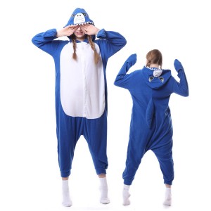 Blue Shark Onesie Pajamas Costumes Adult Animal Onesies