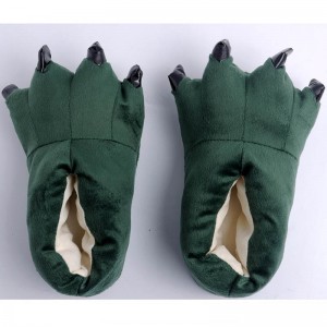 Dark Green Animal Onesies Kigurumi slippers Adult Plush Shoes