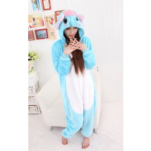 Unisex kigurumi Sky Blue white Dumbo Elephant onesies animal onesies pajamas