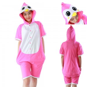 Penguin Kigurumi Animals Costumes Pajamas Pink Short Sleeve