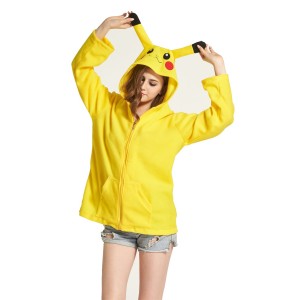 Pikachu Animal Kigurumi Fleece Hoodie Coat Jacket