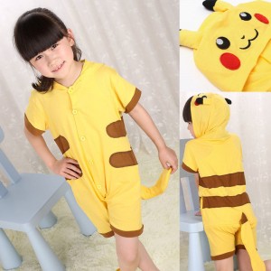 Pikachu Animal Onesie Pajama Kigurumi Short Sleeve for Kids