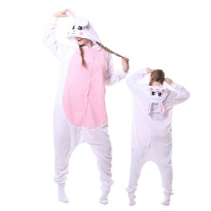 Kigurumi White Raabit Bunny Onesie Pajama Animal Costumes