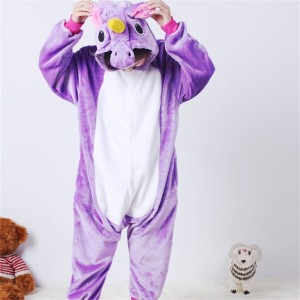 Purple Pegasus animal kigurumi onesie pajamas for kids