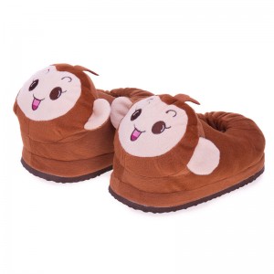 Brown Brown Monkey Stuffed Household Slippers plush Shoes