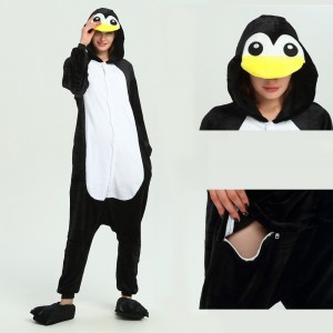 Unisex Black white Penguin kigurumi onesies animal pajamas