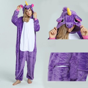 Unisex kigurumi Purple Pegasus onesies animal onesies pajamas