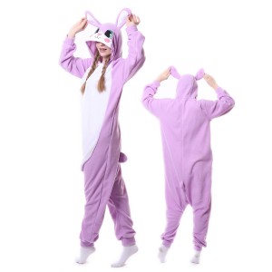 Purple Rabbit Bunny Onesie Pajamas Costumes Adult Animal Onesies
