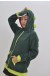 Green Dinosaur Kigurumi Animal Fleece Hoodie Coat Jacket