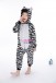 Black white Zebra animal kigurumi onesie pajamas for kids