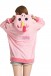 Pink Unicorn Fleece Hoodie Coat Jacket Animal Kigurumi Pajama