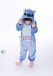Blue Stitch animal kigurumi onesie pajamas for kids
