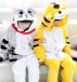 Cheese cat and Tiger Animal Onesie Pajamas for Kids