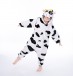 Black white Milk Cow animal kigurumi onesie pajamas for kids