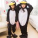 Black white Penguin onesie pajamas for kids