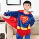 Blue Red Superman onesie pajamas for kids