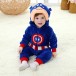 Baby Captain America Toddler Onesie Pajamas Animal Costume