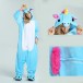Unisex kigurumi Blue Pegasus onesies animal onesies pajamas