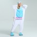 Unisex kigurumi Blue Unicorn onesies animal pajamas