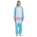 Unisex Light Blue Rainbow Tail Unicorn Onesie Pyjamas