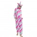 Pink Galaxy Rainbow Tail Unicorn Onesie Pajamas For Adult