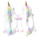 White 3D Cute Plush Unicorn Light Up Slippers Shoes